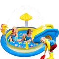 Blue Pools Sprinkle Center x Pool x Backyard 43 Yellow Dinoland for Pool for Sanmadrola Kids with Age 78 Dinosaur Toddler Play 2+ Cute Indoor, Wading exterior Kiddie Inflatable and 78 Slide Inches,