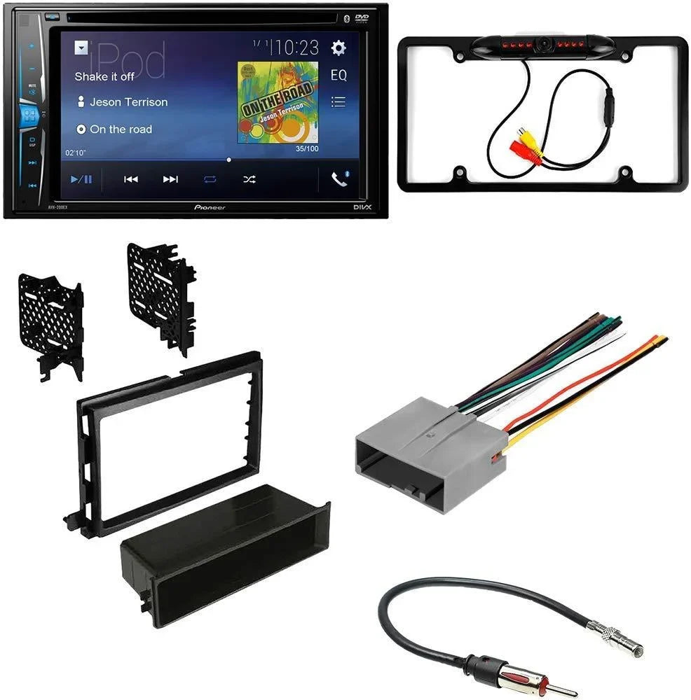 Double with for 2009-2012 Backup Model - Kit Stereo Touchscreen, Camera, Din / Pioneer Base Bluetooth Dash DVD Car Multimedia Kit F-150 Bundle KIT2523 Installation and