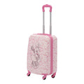 On Wheels, Floral 21 Pink Kids Disney Rolling - Carry Suitcase Minnie with Mouse Hardshell Inch Luggage,
