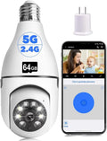 Bulb Motion Pet Light PTZ for Camera, Light ° Camera Security Light Socket Bulb with 360 Camera,1080P Camera
