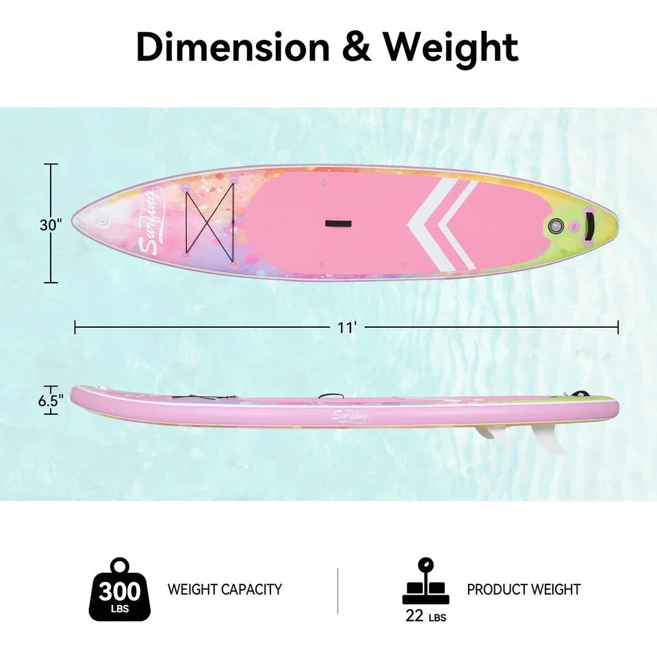 with 11FT FULLWATT Board Up Stand Paddle Inflatable SUP Surfboard Seat Kayak Complete Kit