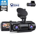 Parking Vision,170° 2K+1080P+2K Dash Wide Emergency Night Rear Angle, Camera 4K 3 Speed IR Inside Lock, TOGUARD GPS Camera Monitor Car WDR, Channel and Front