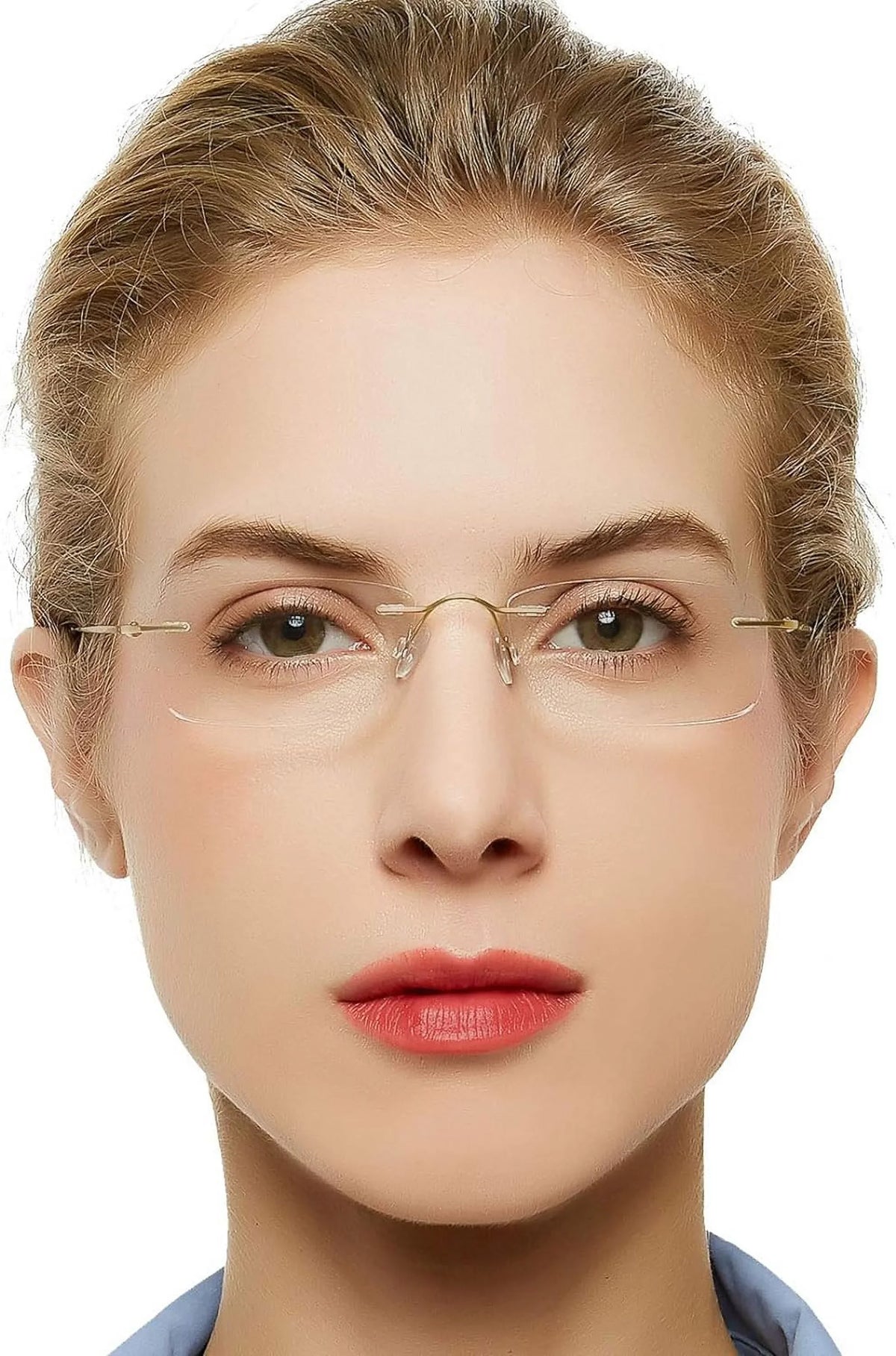 Reader 2.25 3.5 Titanium Lens Clear 2.0 Women 1.5 magnification 3.0 1.0 CHIARI 2.5 For 1.25 Trendy Frameless Glasses 1.75 Men 2.75 with Reading OCCI 1.75