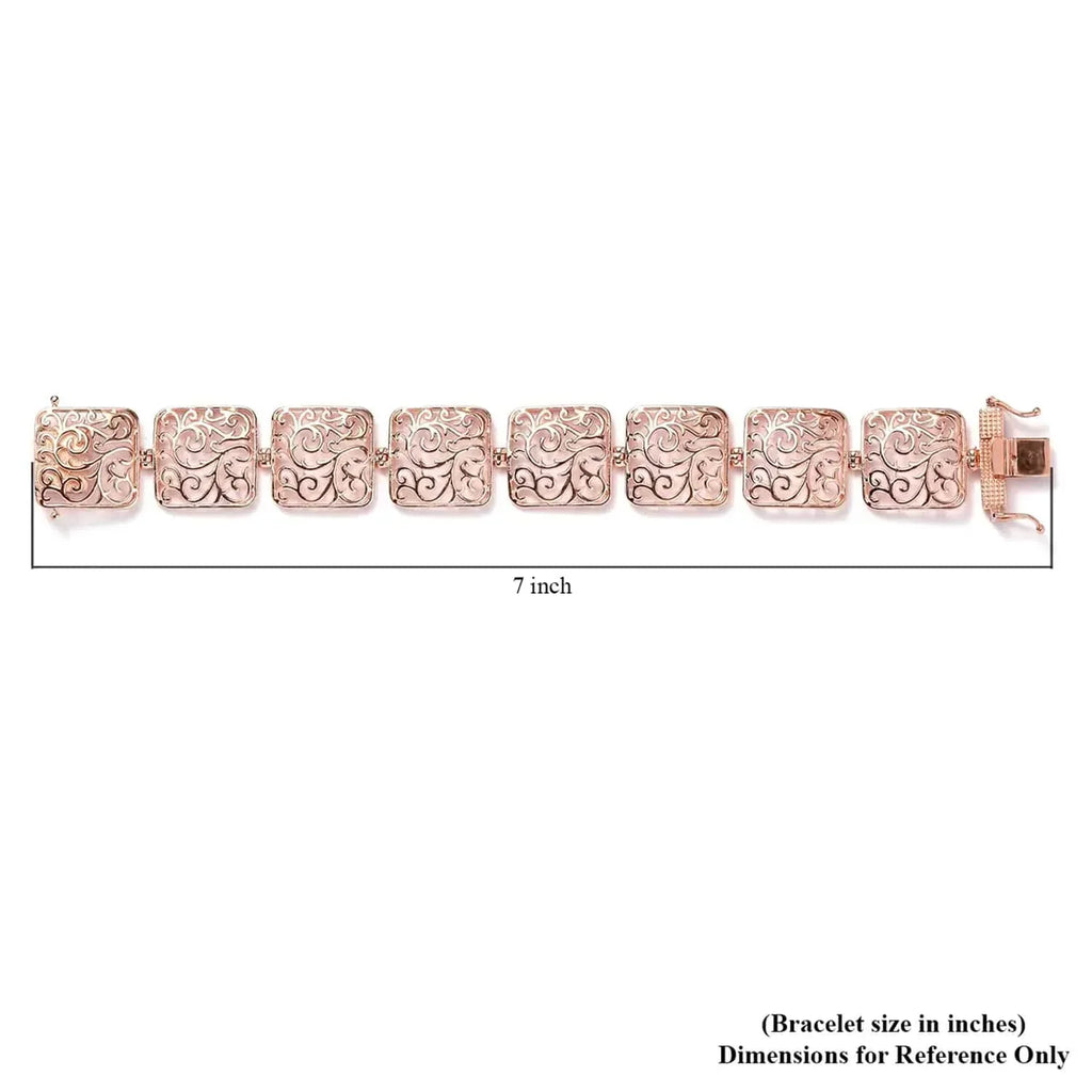 for Rose Mom 6.5" dimension Day Mothers Bracelet Plated Shop Gold LC 18K Birthday Gifts Jewelry