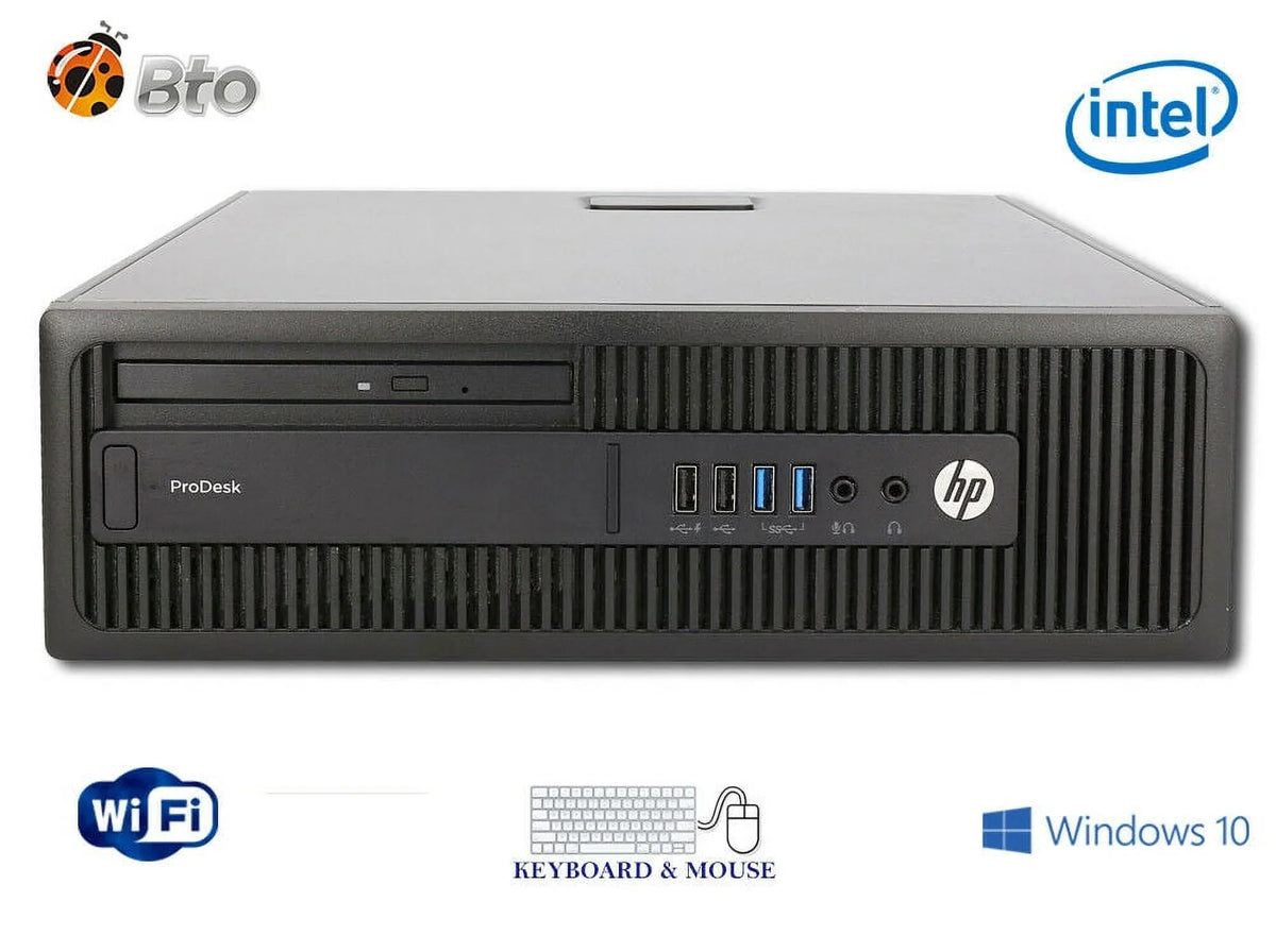 Pentium CPU HP 3.3GHz Mouse, Keyboard Win10 WiFi, Ram, 22" LCD, Desktop (Refurbished) G4400 600 G2 DVD, 8GB 1TB & New PC Pre-Owned Computer Intel HDD, Pro