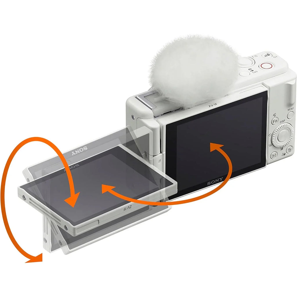 & Creators 4K for White Vloggers Vlog ZV-1F/W Camera and 20.1MP Content Bundle with Video ZV-1F