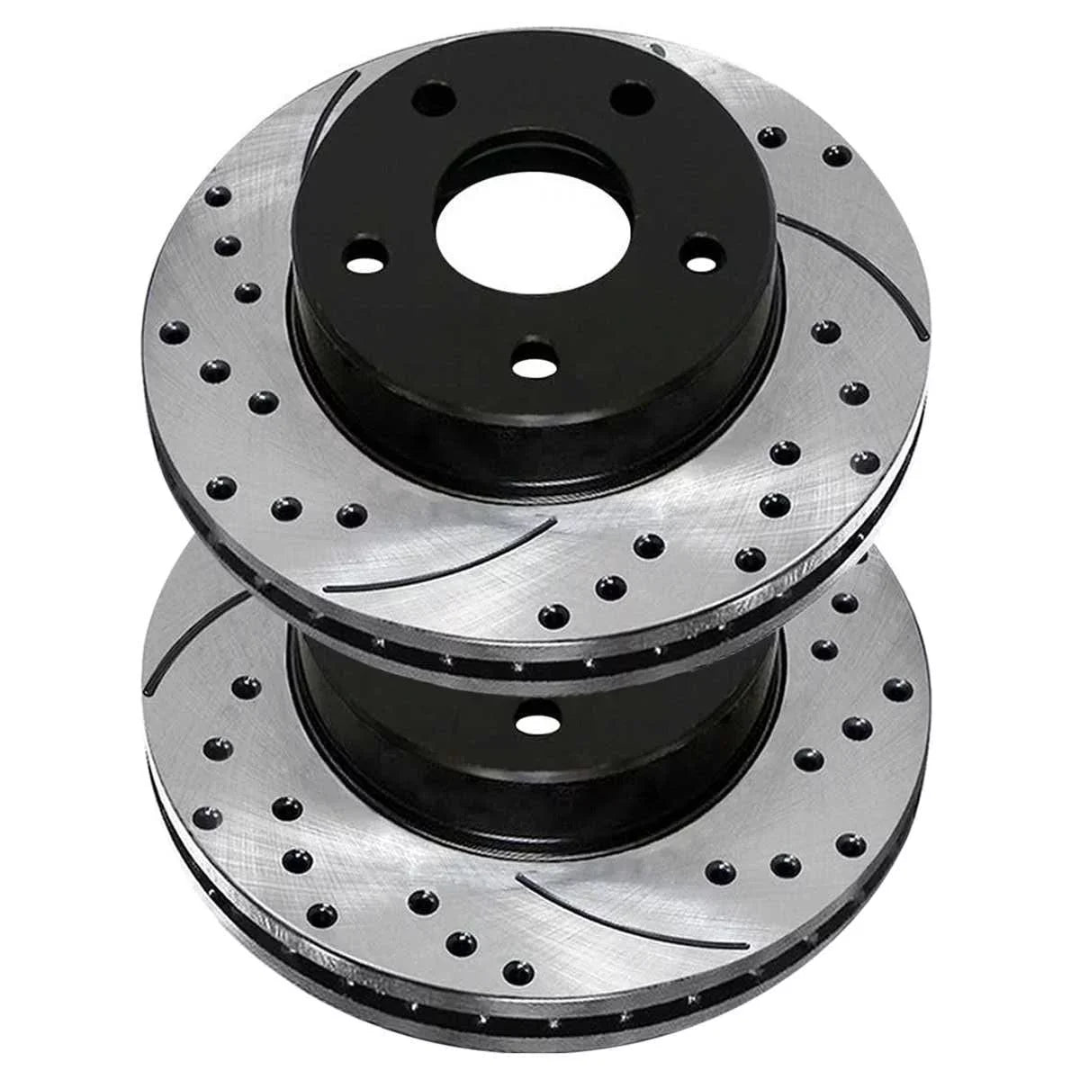 for 2008-2017 Dodge Drilled Pair of Slotted 2.0L 2.4L Side Replacement and Lancer Front Rotors AWD 2007-2010 FWD 1.8L Caliber AutoShack 2011 PR63039LR 2 2012 Brake Driver Mitsubishi Black Passenger