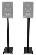 in Studio Black RS37B Rockville 37" Stands Steel Speaker Monitor / Bookshelf Pair