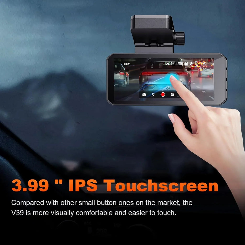 R39 GPS VVCAR WiFi IPS Car Camera Dash Parking Cam Channel 3 Rear Inside Front Mode Dashboard 5K 64GB 3.99" Card Recorder with