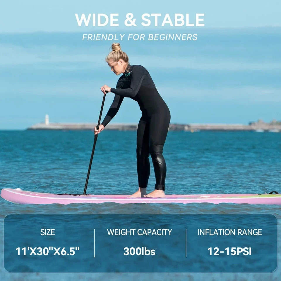 with 11FT FULLWATT Board Up Stand Paddle Inflatable SUP Surfboard Seat Kayak Complete Kit