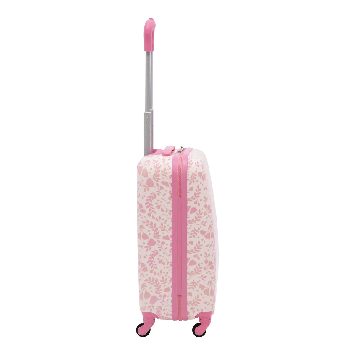 On Wheels, Floral 21 Pink Kids Disney Rolling - Carry Suitcase Minnie with Mouse Hardshell Inch Luggage,