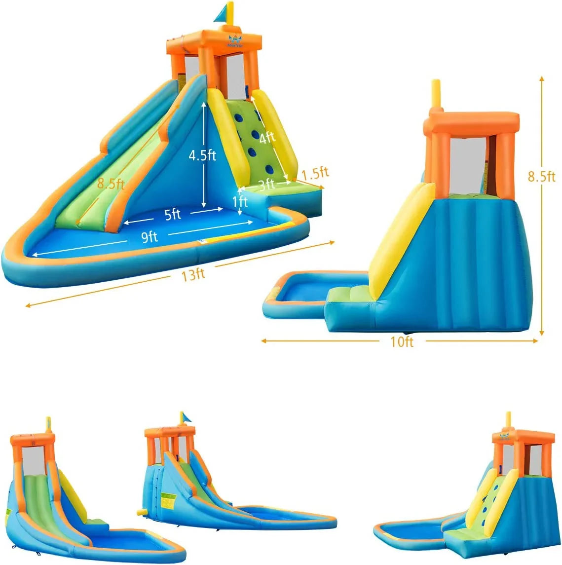 Giant Blow liquid for Park and Cannon, liquid Big Adults liquid Backyard up liquid Pool, Hippo Slides Kids Blower, Inflatable Kids Slide, exterior Slide, 740w Themed for Indoor Splashing w/Long