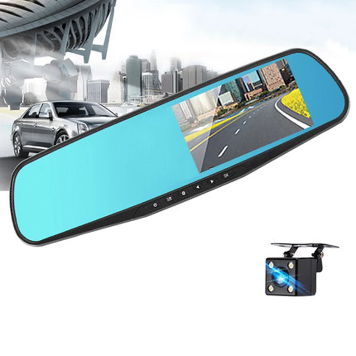 Anself 170°Wide 1080P Detection Cam Full for Safety Recording Motion Dual Dash Recorder Parking Lens Loop Driving Angle Driving