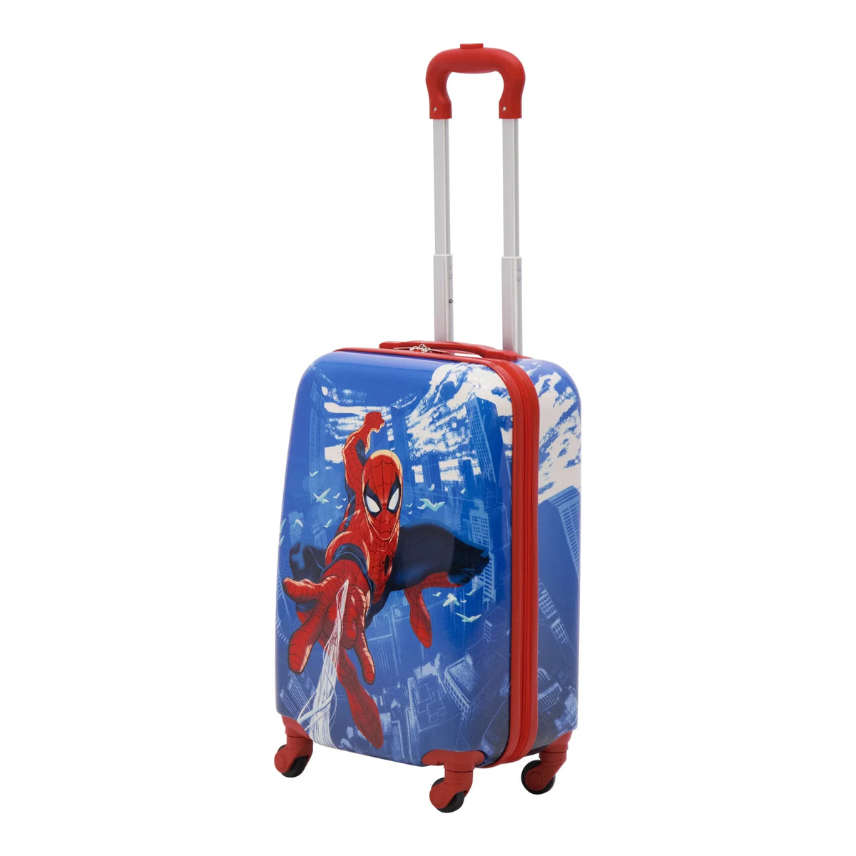 with Marvel Luggage, Hardshell Blue Inch Suitcase Kids Spider-Man 21 Carry On Rolling Wheels,