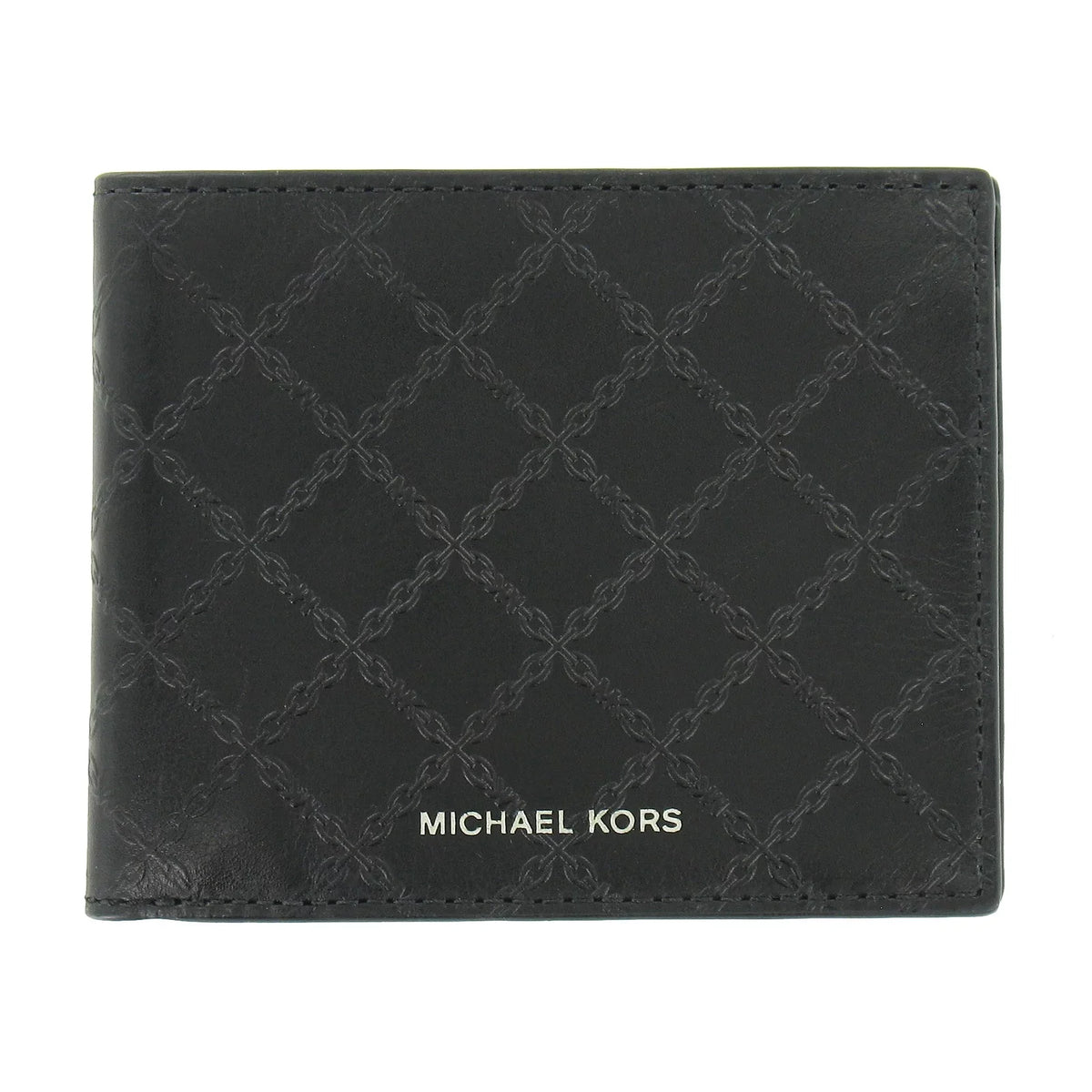 Andy Michael Kors Slim Billfold Bi-Fold Mens (Black) Wallet 2 Leatehr