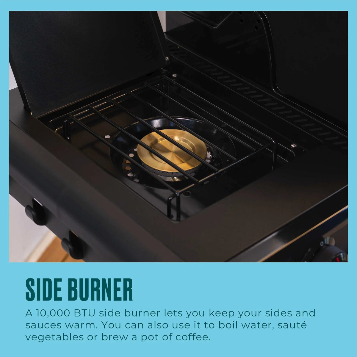 Grill and Gas 4-Burner Side Burner with Pro Char-Broil Series™ Griddle