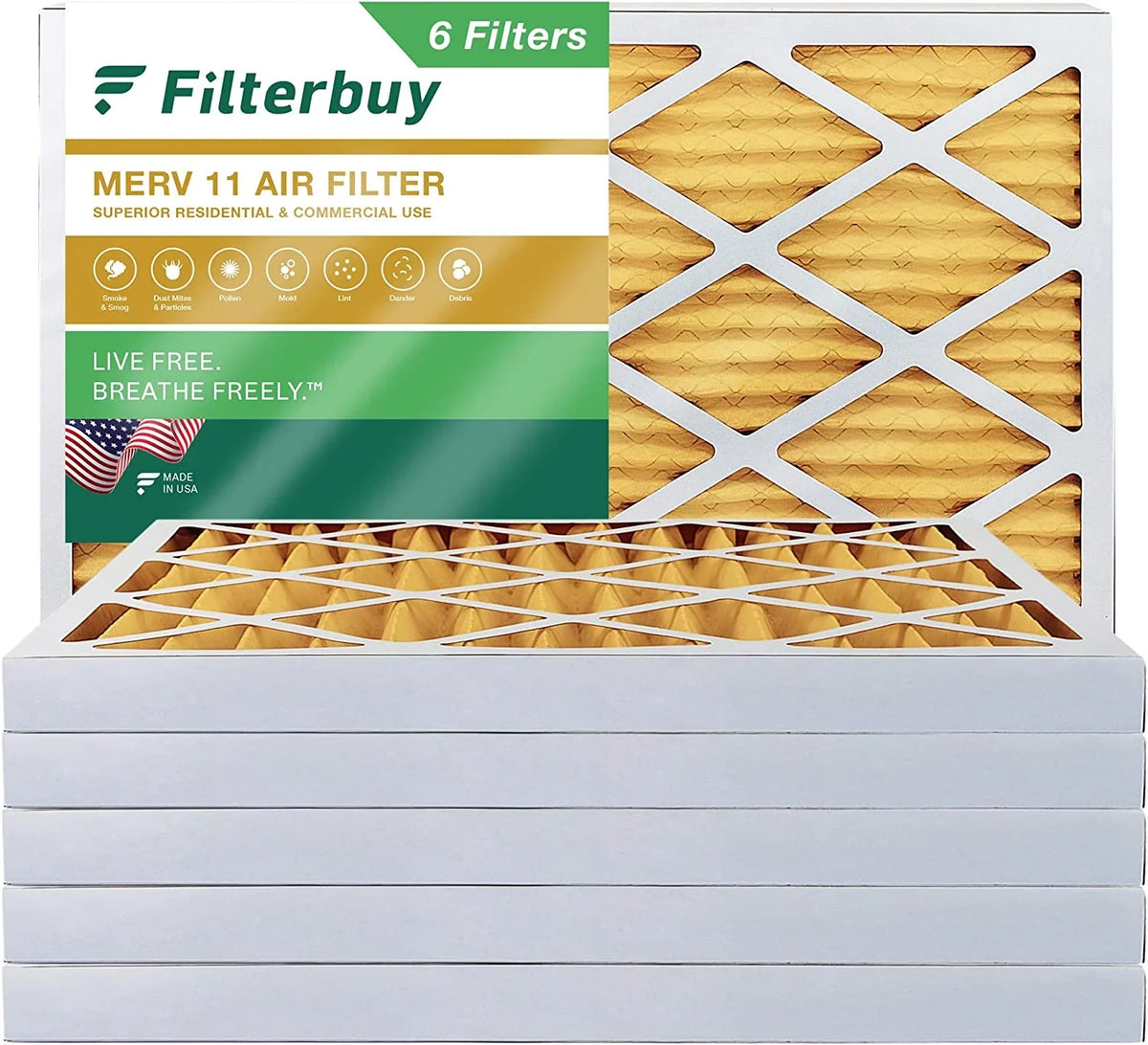 Filters Filterbuy 11 Pleated HVAC AC Air 12x30x2 MERV (6-Pack) Furnace