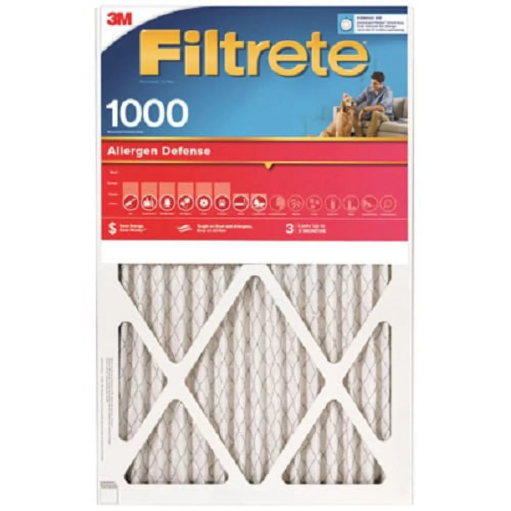 4 Pleated Disposable 25" 1" Filter Quantity 3M 9804-4 3 1000 Filtrete Month 14" - Red x of MPR x Air