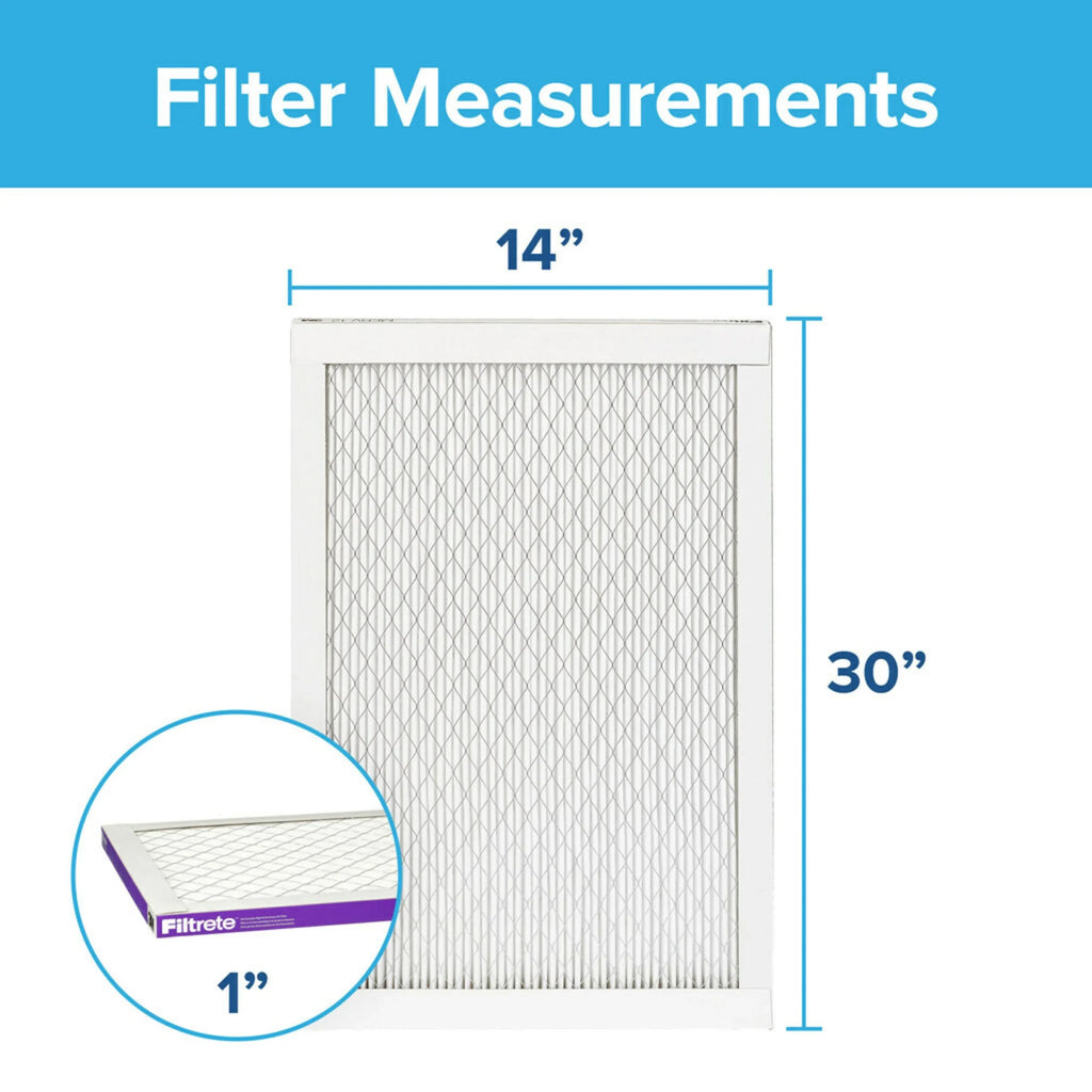 Air Reduction, Allergen 12, MPR Filtrete 14x30x1 Filters Advanced MERV 1500 Filter, 4