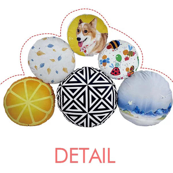 Decoration Denmark Flag Cushion Facial Home Throw Pillow Makeup Round Head Cap