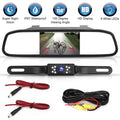 View Monitor Rear Mirror Waterproof Rear Camera Camera, Dash Cam, Camera, License Recorder Driving Vision, Backup with 150° Plate 5" TSV Night Car Parking 1080P Mirror G-Sensor,