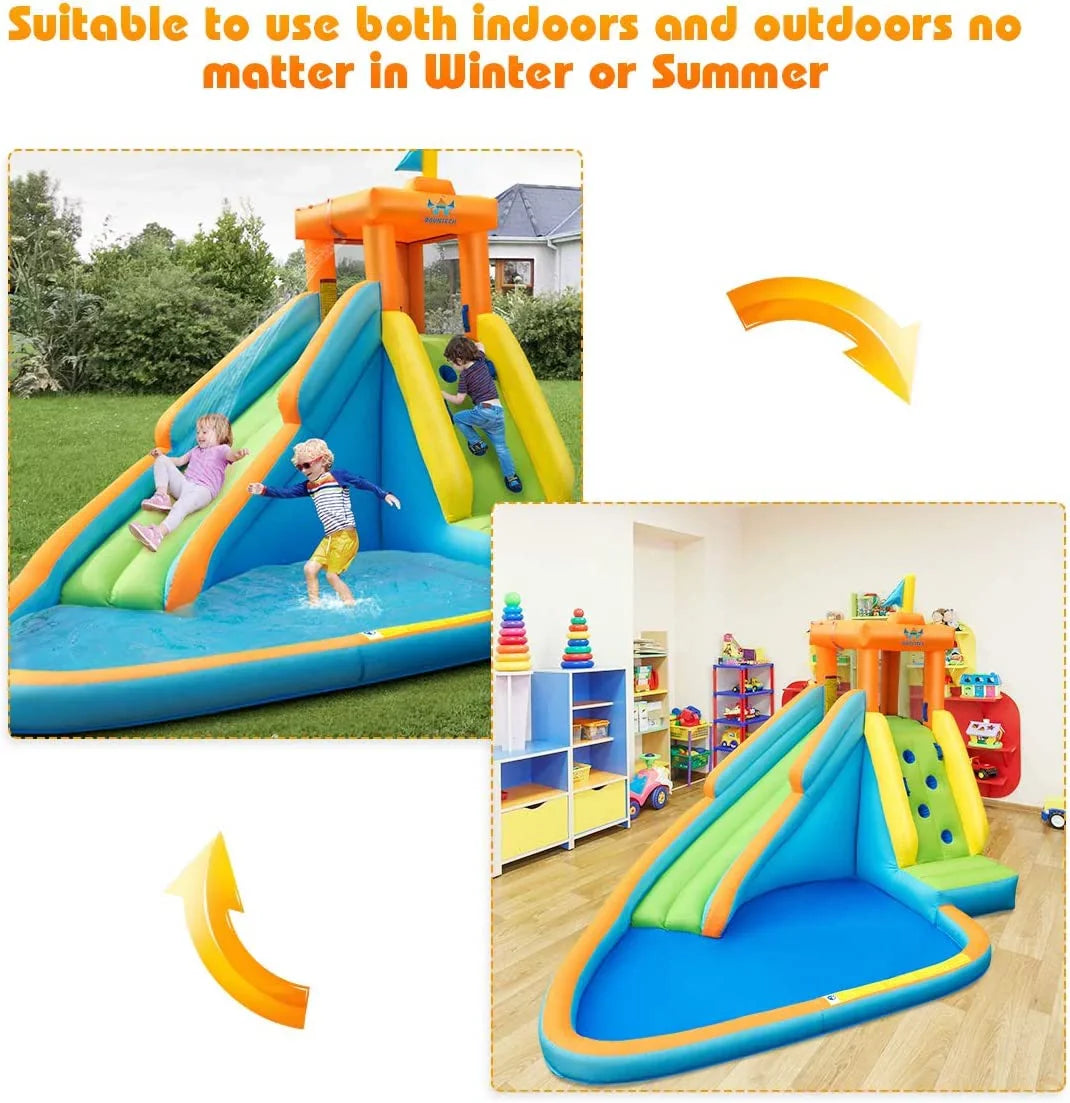 Giant Blow liquid for Park and Cannon, liquid Big Adults liquid Backyard up liquid Pool, Hippo Slides Kids Blower, Inflatable Kids Slide, exterior Slide, 740w Themed for Indoor Splashing w/Long