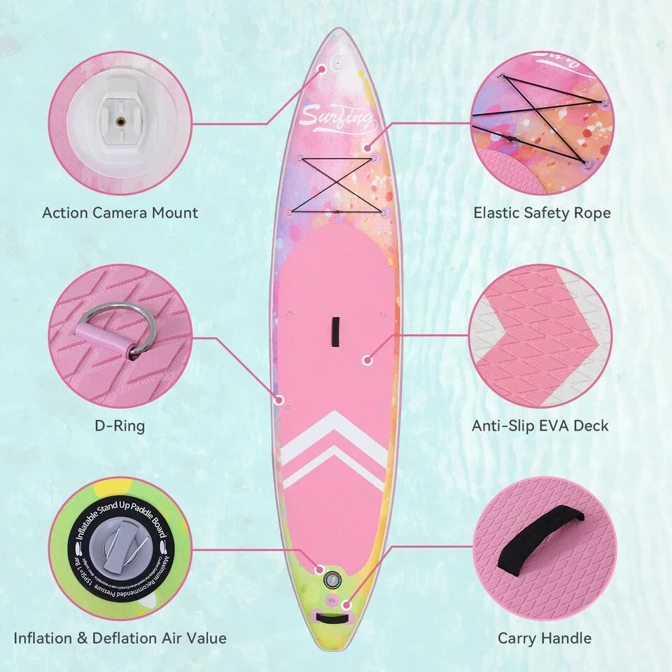 with 11FT FULLWATT Board Up Stand Paddle Inflatable SUP Surfboard Seat Kayak Complete Kit