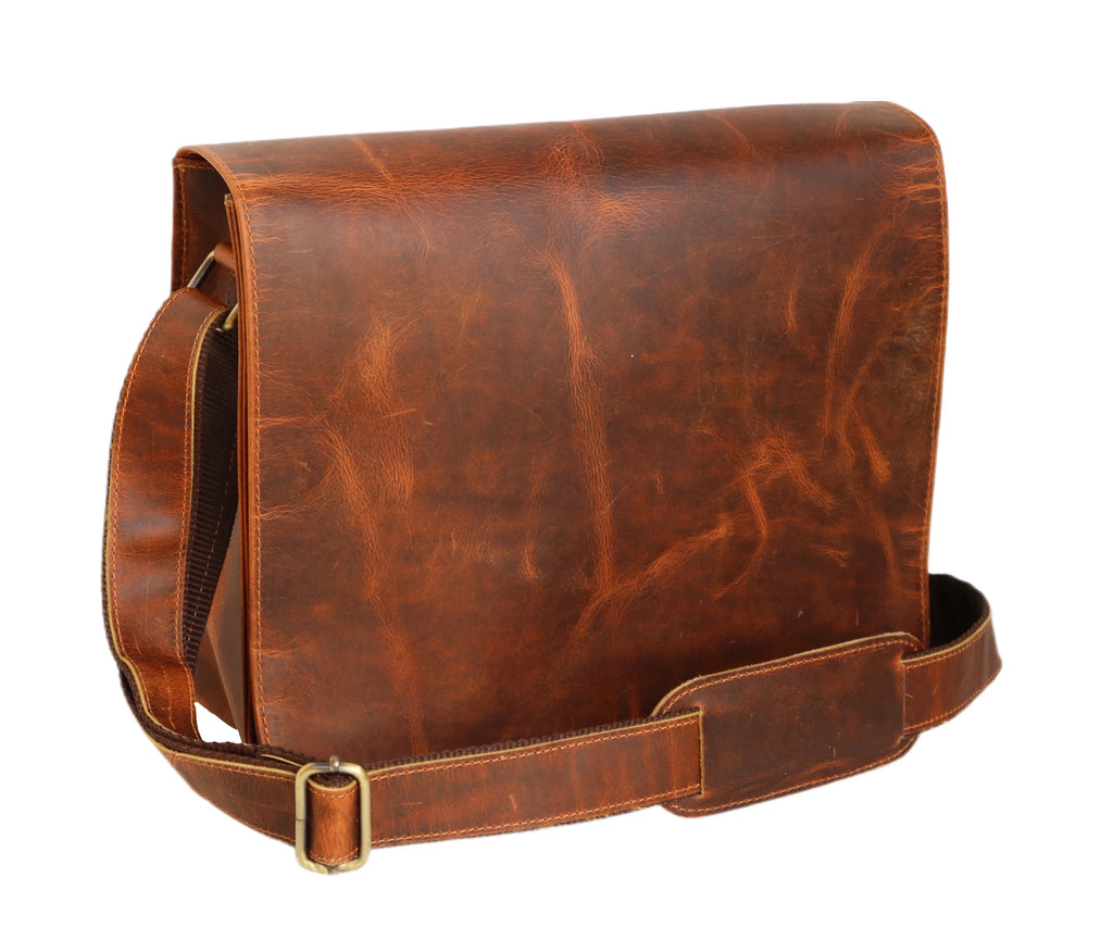 gift iPad MacBook briefcase men shoulder distressed Handmade office bag for Leather satchel bag for bag