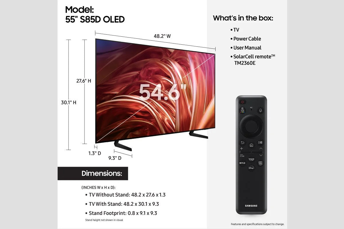Smart 55” Class QN55S85DAEXZA OLED TV 2024 S85D