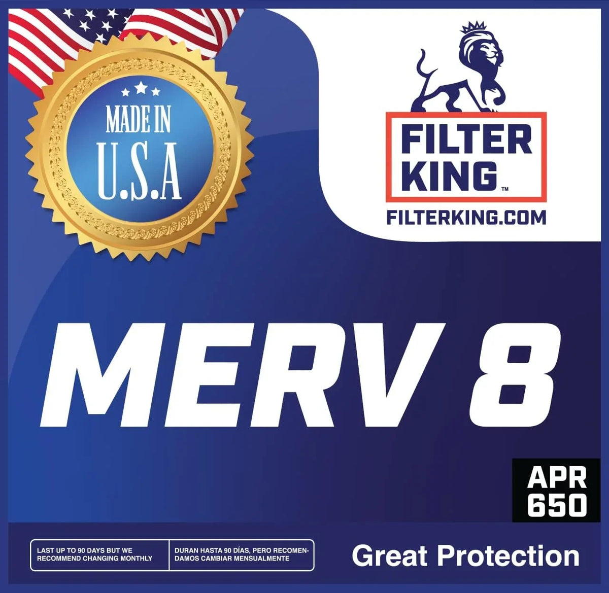 8 MADE USA Actual x .75" x | King 28 | Air Furnace MERV | IN 4-PACK HVAC Filter Pleated Filter 28x66.5x1 66.5 dimension: A/C Filters |
