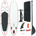 White Set Red Inflatable Andoer Paddleboard and