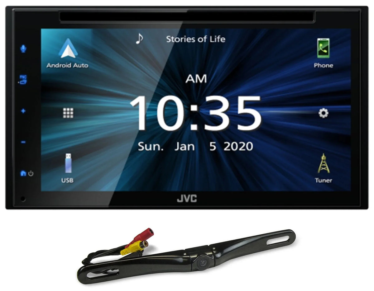 KW-V66BT Carplay JVC Camera Player Android CD/DVD 6.8" Car Receiver+Backup