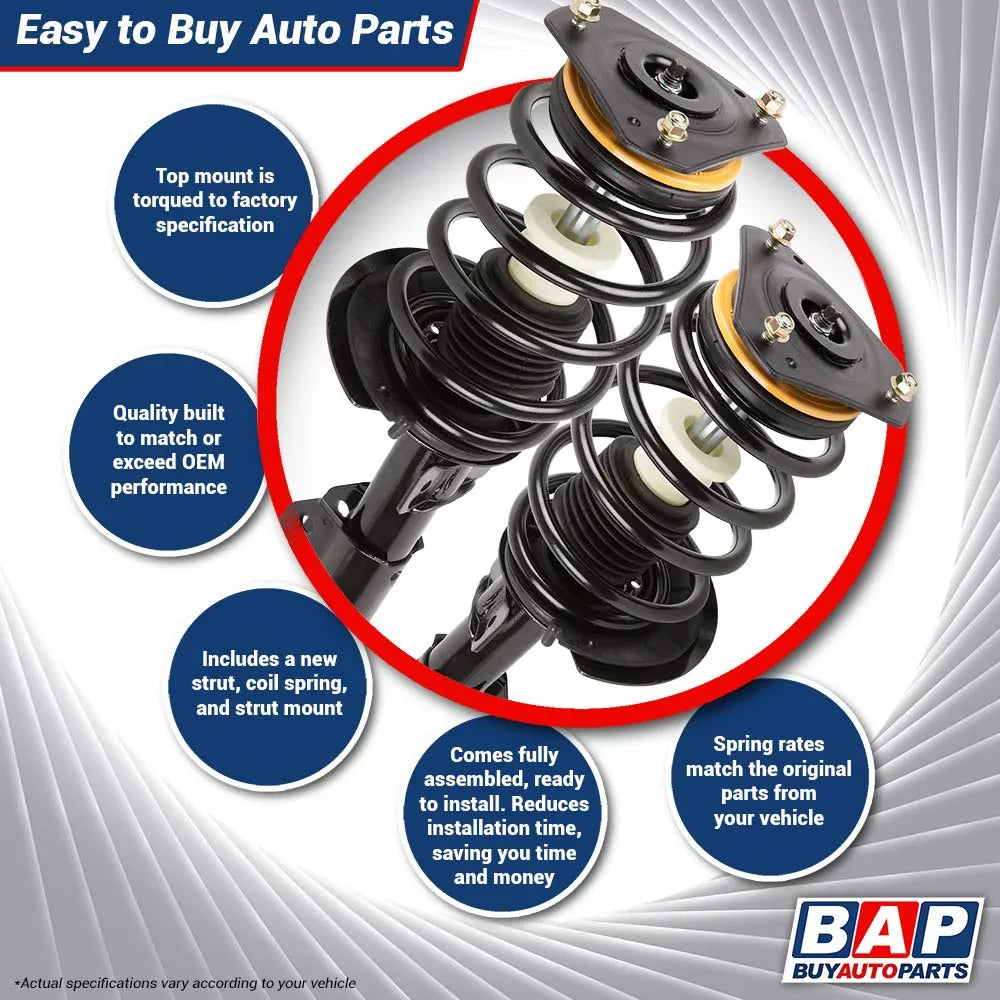 Set Rear Impala Spring Police Strut Taxi 2000-2011 & Shock Chevy Buyautoparts For - Front