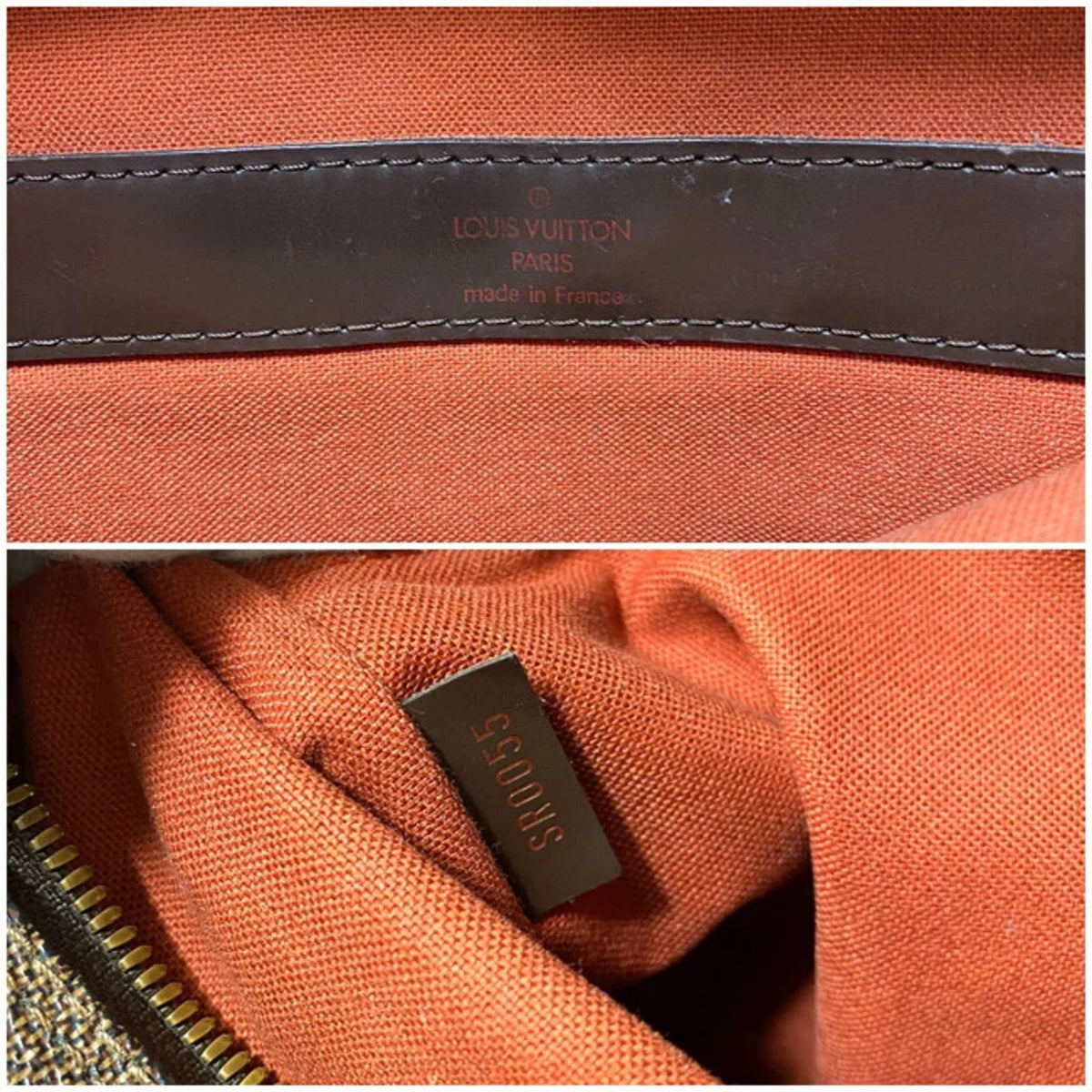 Brown Ebene N45255 (Good) SR0055 Pre-Owned Bag Damier Shoulder Naviglio