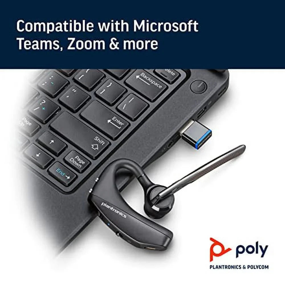 '- and/or your (Monaural) Zoom with Compatible to Noise - Single-Ear UC 5200 PC Voyager Works Teams, (Poly) Canceling more Headset USB-A - Bluetooth - Mac to - connect & Plantronics