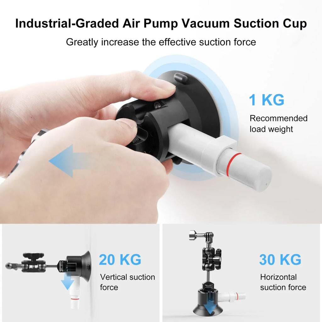 Anself Osmo 11/10/9/8, Car Mount Dual Suction Replacement, 360° Compatible Ballheads for Cup Bracket 3/2 Camera, with