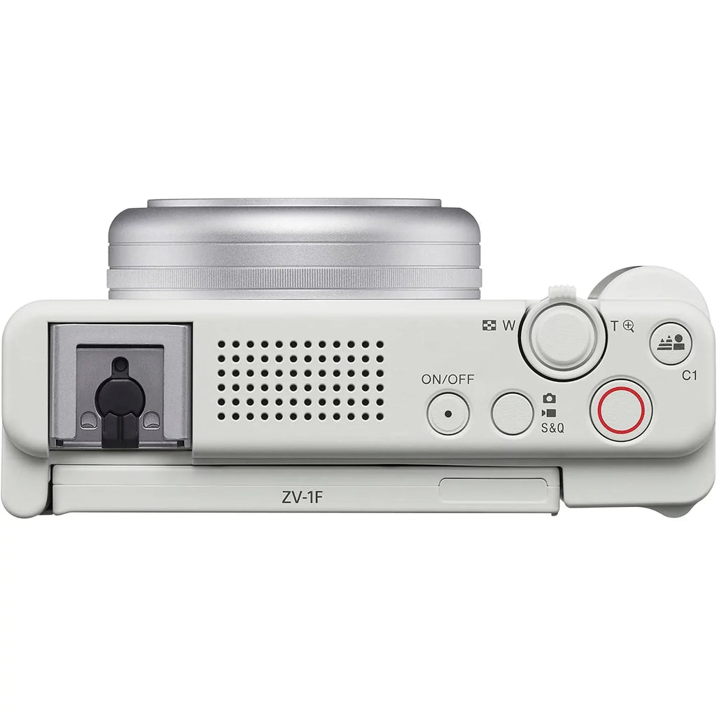 & Creators 4K for White Vloggers Vlog ZV-1F/W Camera and 20.1MP Content Bundle with Video ZV-1F