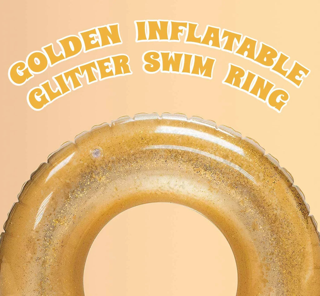 Swimming Rings, Pool Swimming | Pool Inch Pool Adults Pool Pool Float Kids Toys Beach Tube with Toys Toys Party, Gold Floaties - Glitter Terra Floats for Inflatable for 48