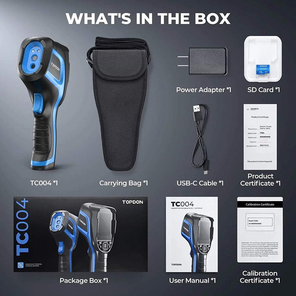 Camera Camera 256 x Life High IR Camera, Infrared Thermal Battery TOPDON Resolution Handheld 12-Hour Thermal Imaging TC004 192