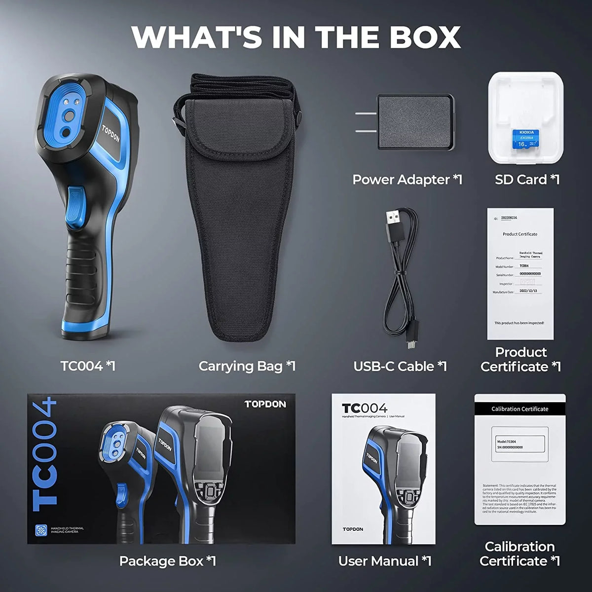 Camera Camera 256 x Life High IR Camera, Infrared Thermal Battery TOPDON Resolution Handheld 12-Hour Thermal Imaging TC004 192