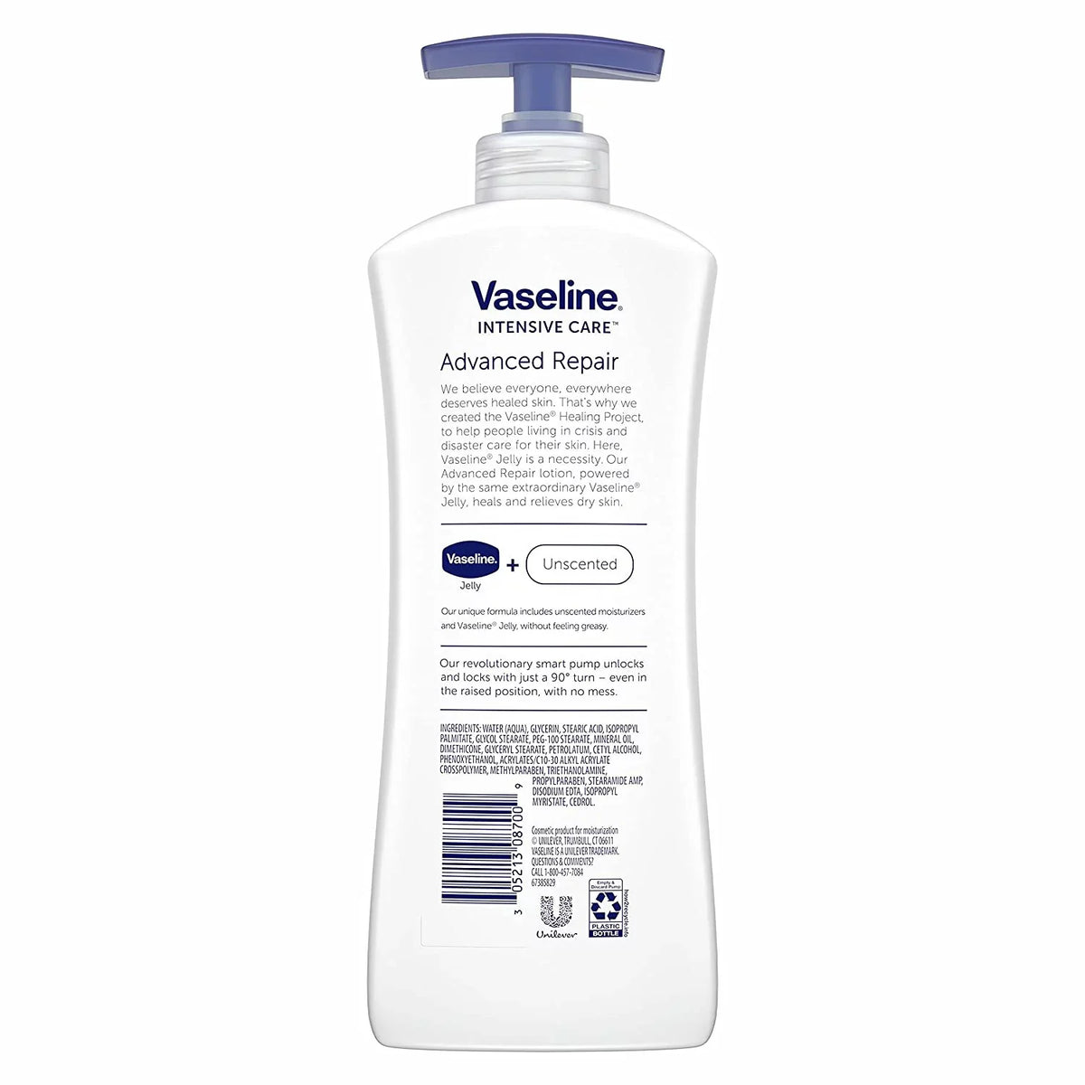 Repair Advanced 3 Lotion, Healing Unscented - 20.3 Pack Vaseline Care Intensive Moisture oz