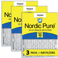 3 Pack MERV 20x20x2 Pure Pleated 10 Air Filters Nordic
