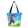 Women's Shopping Shoulder Bag Animated Mario Work Handbag Beach Business Capacity Large School Tote Super Travel For