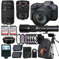 Lens+case+256Memory Telephoto III with Mirrorless f/4L f/4 Camera (24PC) IS USM Lens+500mm R5 EOS f/8 L RF EF Cards Lens+ Preset Canon 75-300mm Canon 24-105mm