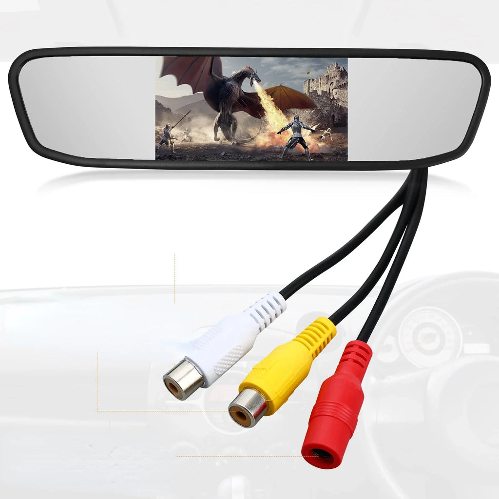Mirror Driving Cam System View Camera Backup Parking Vision Camera Car Cheefull Vehicles Reverse Night Camera Rear 4.3"