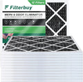 MERV Carbon Eliminator Pleated (12-Pack) Filters AC 25x25x1 with 8 Air Odor Filterbuy HVAC Activated Furnace