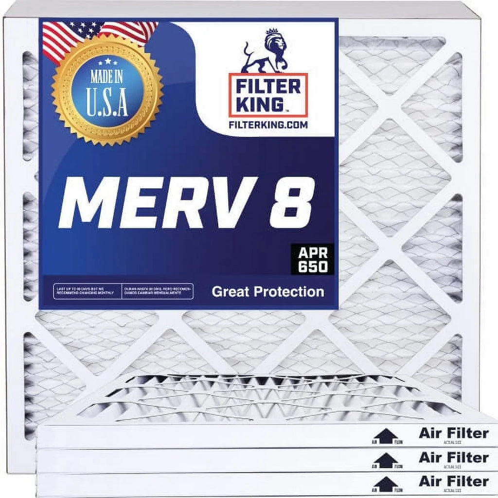 A/C | MERV HVAC 23.5 | 4-PACK 19.5x23.5x1 King x 8 dimension: | Pleated | Filters .75" MADE Furnace IN x Filter Actual 19.5 Filter Air USA
