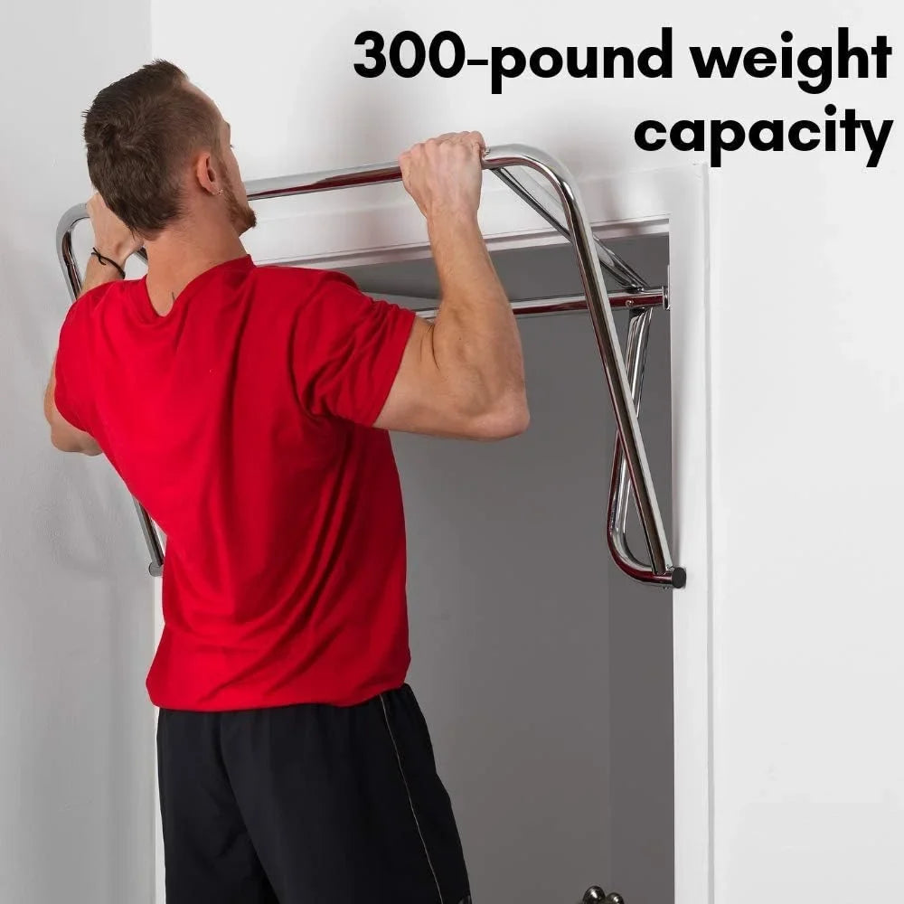 Pull-Up Exercise Bar Gym For 300Lbs Training Bar Strength Secure Up For Mount, Doorway Home Up With Adjustable Bars, Door Capacity Frame, Bar, Pull Door