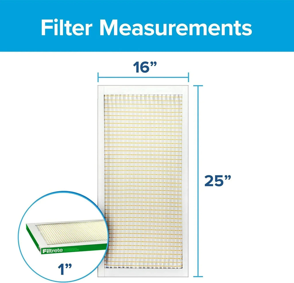 Air Pet Living Filtrete Reduction Air Clean 4 MPR Dander Filters, Filters 16x25x1 8, 700, and 3-Month Pollen Pleated Dust, MERV 1-Inch Filter,