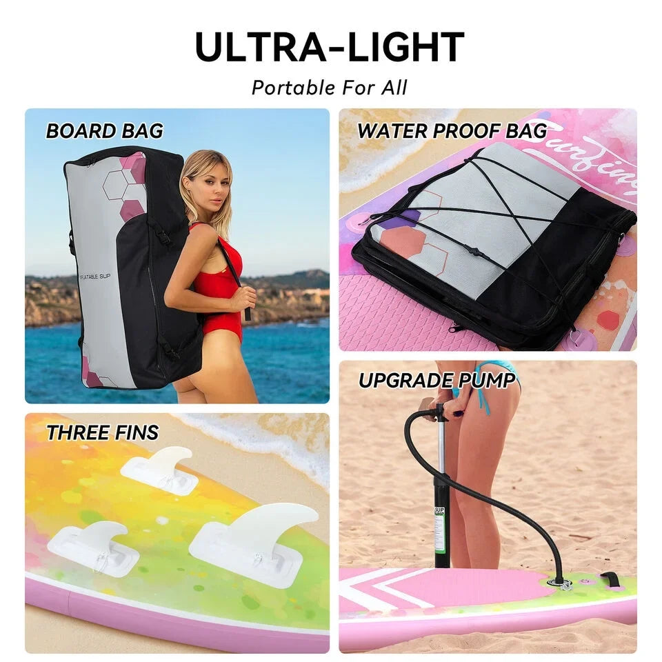 with 11FT FULLWATT Board Up Stand Paddle Inflatable SUP Surfboard Seat Kayak Complete Kit